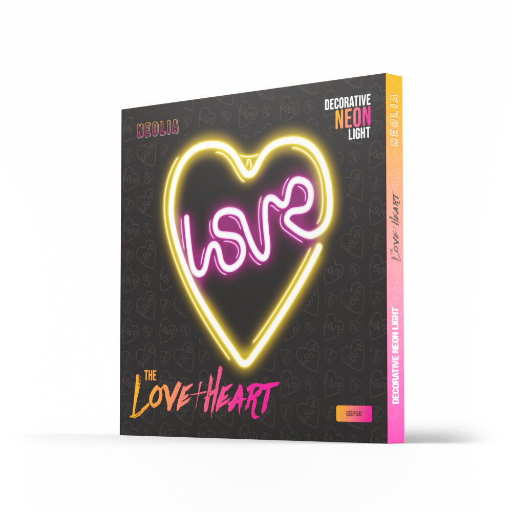 Neoon LED valgusti LOVE HEART violetne valge NNE02 hind ja info | Seinavalgustid | kaup24.ee