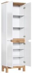 Шкаф для ванной комнаты Comad Bali 805, белый/коричневый цвет цена и информация | Шкафчики для ванной | kaup24.ee