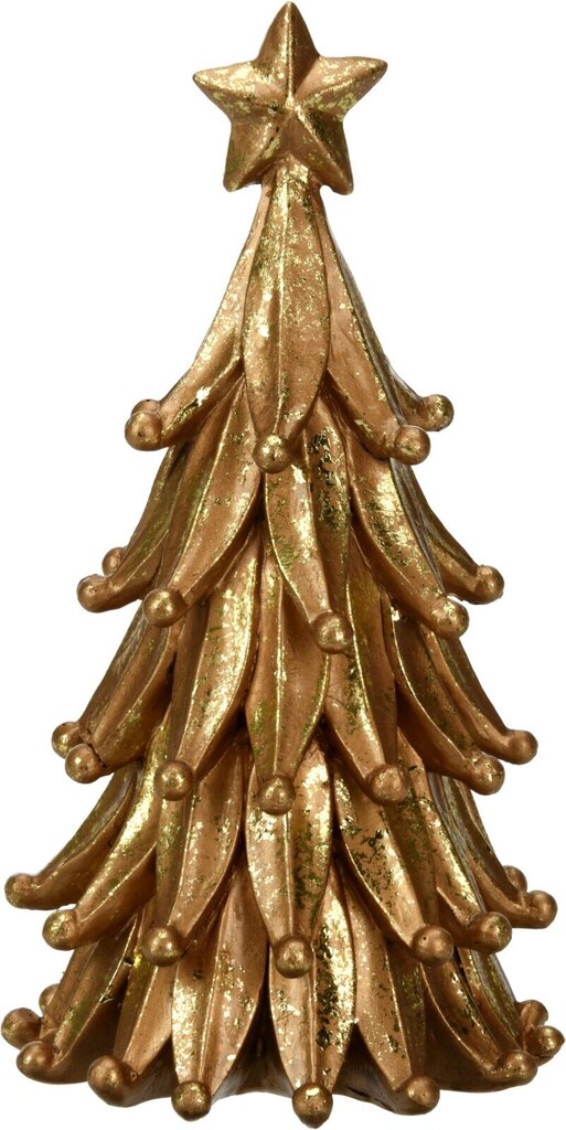 Jõulupuu kuju, 21cm, kuldne цена и информация | Jõulukaunistused | kaup24.ee