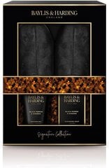 Набор подарков для мужчин Baylis & Harding Black Pepper & Ginseng Men's Luxury: гель для душа 140 мл + мыло 100 г + тапочки цена и информация | Масла, гели для душа | kaup24.ee