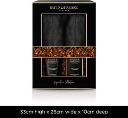 Набор подарков для мужчин Baylis & Harding Black Pepper & Ginseng Men's Luxury: гель для душа 140 мл + мыло 100 г + тапочки цена и информация | Масла, гели для душа | kaup24.ee