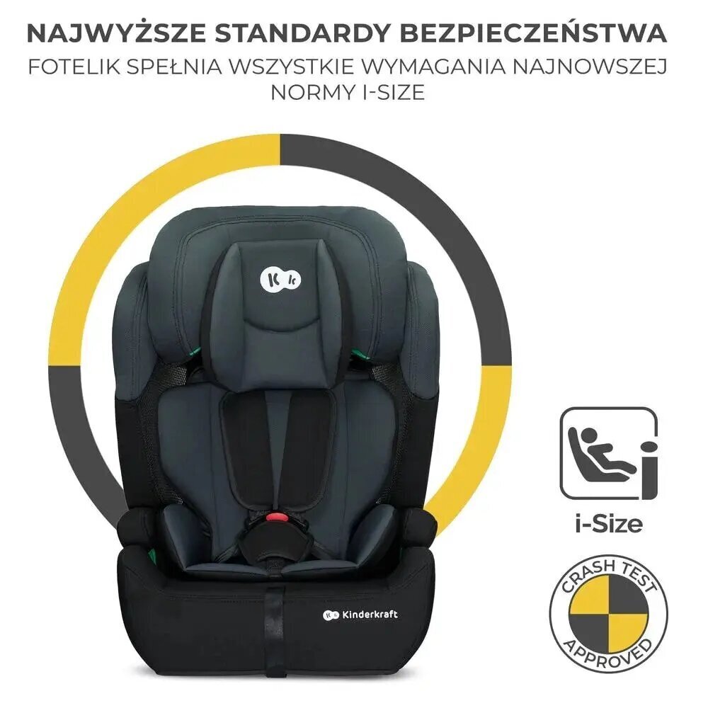 Turvatool Kinderkraft Comfort Up i-Size, 9-36 kg, black цена и информация | Turvatoolid | kaup24.ee