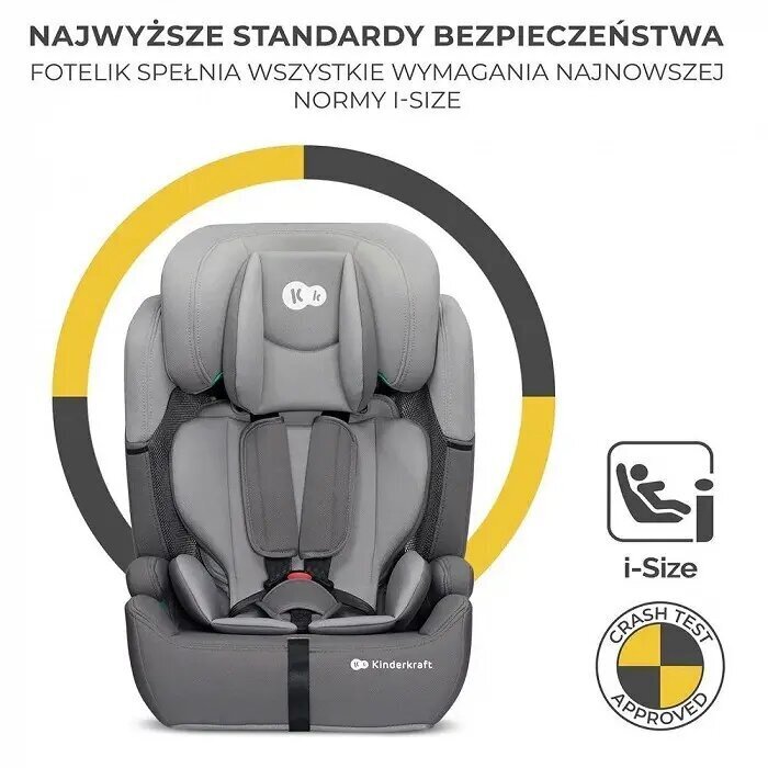 Turvatool Kinderkraft Comfort Up i-Size, 9-36 kg, grey hind ja info | Turvatoolid | kaup24.ee