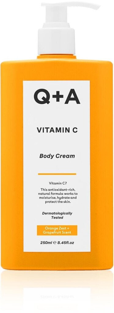 Kehakreem c-vitamiiniga Q+A Vitamin C Body Cream, 250 ml hind ja info | Kehakreemid, kehaspreid | kaup24.ee