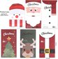 Howaf jõulu paberist kinkekotid, 12tk, punane/valge/roheline hind ja info | Kingituste pakendid | kaup24.ee
