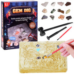 Kaevandamise komplekt koos kividega Gem Dig hind ja info | Arendavad mänguasjad | kaup24.ee