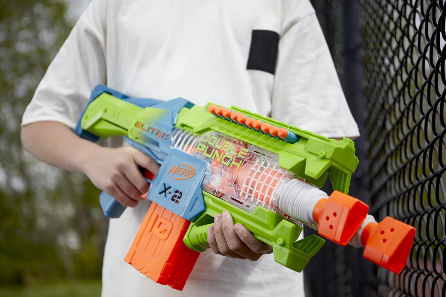 Motoriseeritud relv Nerf Elite Double Punch hind ja info | Poiste mänguasjad | kaup24.ee