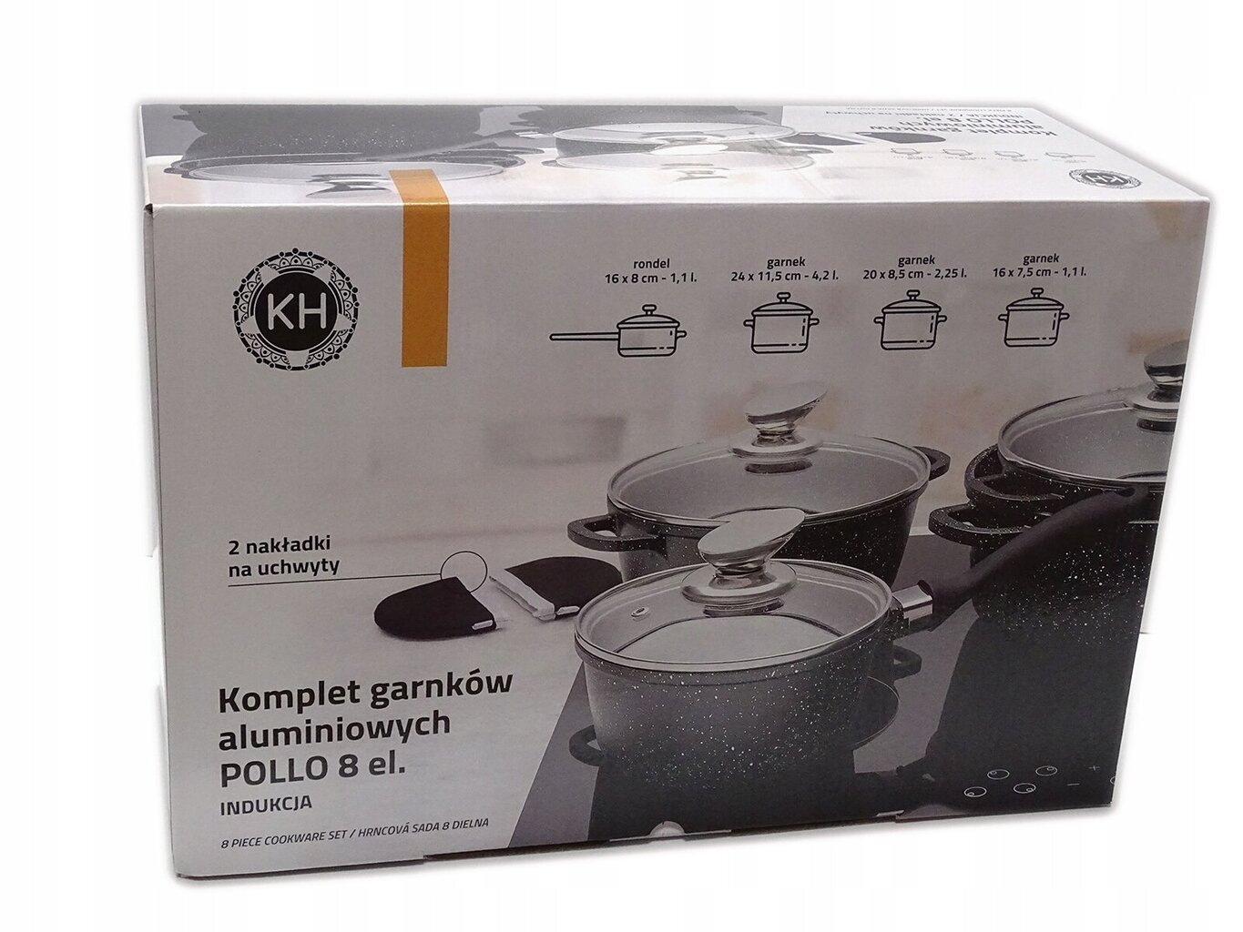 Pottide komplekt KonigHoffer Pollo koos tarvikutega, 8-osaline hind ja info | Potid ja kiirkeedupotid | kaup24.ee