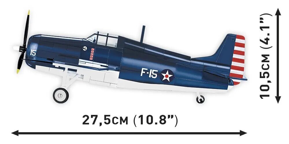 Konstruktor Cobi Historical Collection F4F Wildcat, 375 det hind ja info | Klotsid ja konstruktorid | kaup24.ee