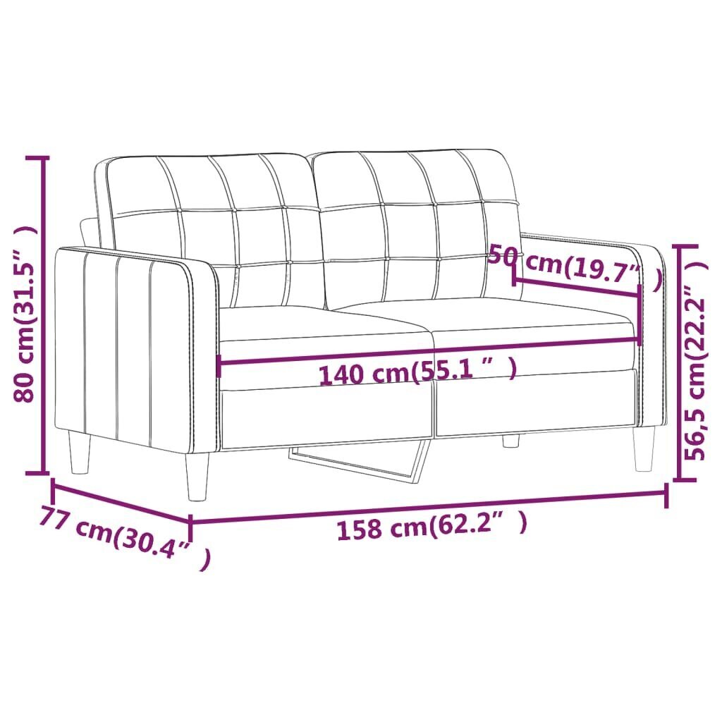 Diivan vidaXL, punane hind ja info | Diivanid ja diivanvoodid | kaup24.ee