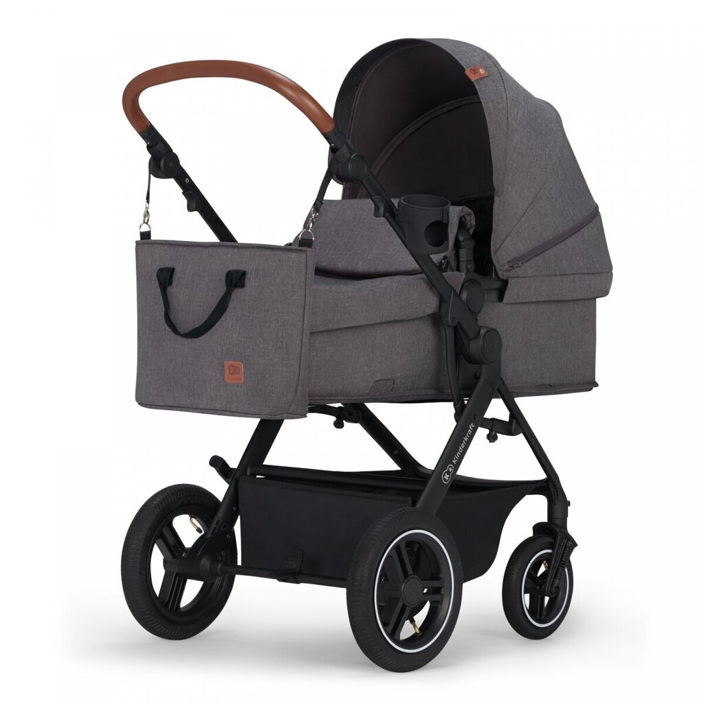 Universaalne jalutuskäru Kinderkraft B-Tour 3in1 Mink Pro, dark grey hind ja info | Vankrid, jalutuskärud | kaup24.ee