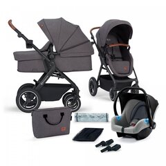 Универсальная коляска Kinderkraft B-Tour 3in1 Mink Pro, dark grey цена и информация | Коляски | kaup24.ee