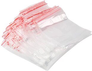 Полиэтиленовые мешочки с зажимом Zip lock 50x70 мм/ 10 упак. х 100 шт. цена и информация | Смягчает воду и защищает Вашу посудомоечную машину от извести. | kaup24.ee