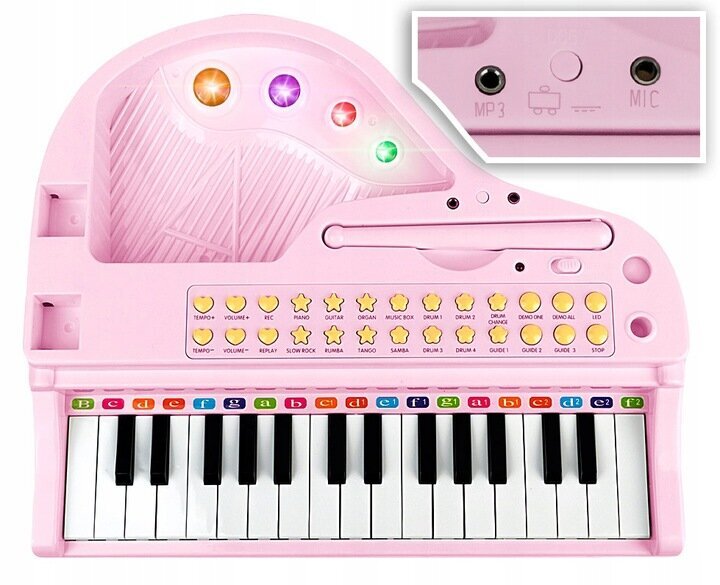 Laste klaver mikrofoniga, AIG 4311R, roosa цена и информация | Arendavad mänguasjad | kaup24.ee
