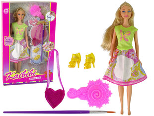 Кукла с каштановыми волосами и аксессуарами, зеленая цена и информация | Игрушки для девочек | kaup24.ee