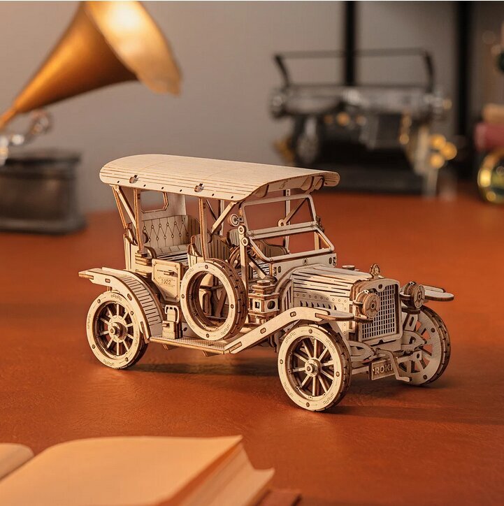 Puidust 3D konstruktor Robotime Vintage Car hind ja info | Klotsid ja konstruktorid | kaup24.ee