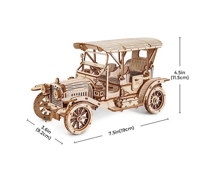 Puidust 3D konstruktor Robotime Vintage Car цена и информация | Klotsid ja konstruktorid | kaup24.ee