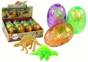Яйцо с 2 фигурками динозавров, 9 см цена и информация | Развивающий мелкую моторику - кинетический песок KeyCraft NV215 (80 г) детям от 3+ лет, бежевый | kaup24.ee
