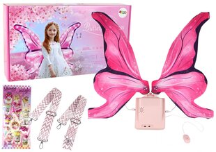 Набор крыльев бабочки со световыми и звуковыми эффектами, розовый цена и информация | Карнавальные костюмы | kaup24.ee