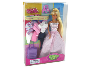 Кукла с чемоданом и набором одежды цена и информация | Игрушки для девочек | kaup24.ee
