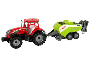 Punane traktor koos külvimasinaga hind ja info | Poiste mänguasjad | kaup24.ee