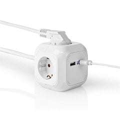 Pikendusjuhe 1,5m, 4xSchuko + 2xUSB-A , 2.1A hind ja info | Pikendusjuhtmed, kaablid | kaup24.ee