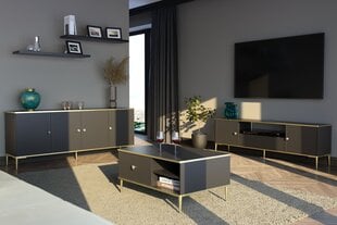 Tv-laud Petra, 180 cm, must hind ja info | TV alused | kaup24.ee