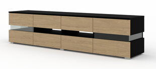 Tv-laud koos Led valgustusega Viper, 186 cm, must hind ja info | TV alused | kaup24.ee