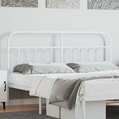 vidaXL metallist voodipeats, valge, 180 cm hind ja info | Voodid | kaup24.ee