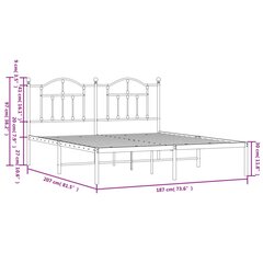 Каркас для кровати, 90x200 см, белый цена и информация | Кровати | kaup24.ee