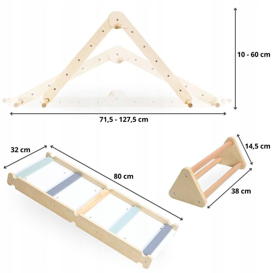 Puidust kodune mänguväljak Mamabrum цена и информация | Liumäed, Pikleri kolmnurgad | kaup24.ee