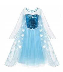 Платье Эльзы 110-116 цена и информация | Карнавальные костюмы | kaup24.ee