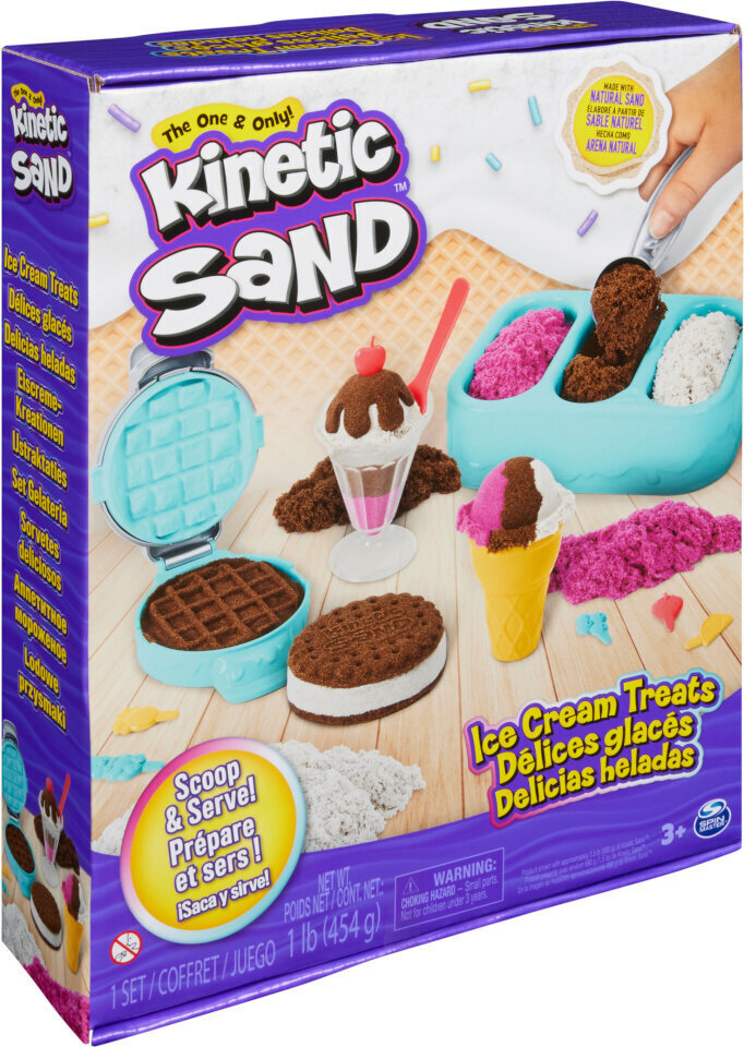 Kineetilise liiva komplekt Kinetic Sand Jäätise magustoidud hind ja info | Arendavad mänguasjad | kaup24.ee