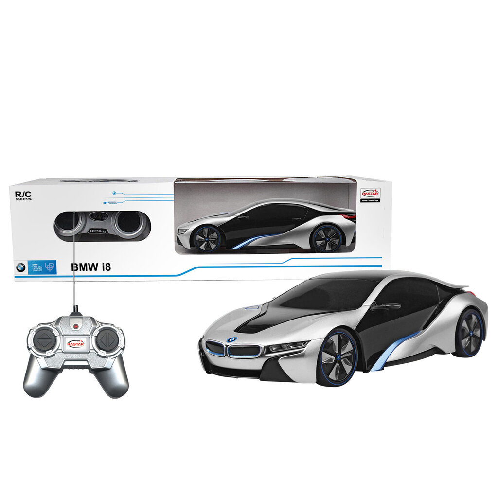 Auto Bmw Rastar 1:24 R/C I8 цена и информация | Poiste mänguasjad | kaup24.ee