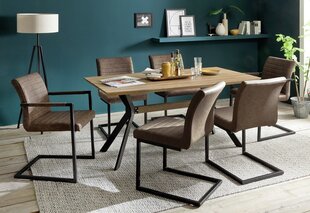 4 tooli komplekt Kian A-B, pruun цена и информация | Стулья для кухни и столовой | kaup24.ee