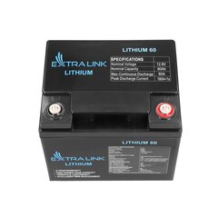 Аккумулятор Extralink LiFePO4 60Aч 12,8 В, BMS цена и информация | Аккумуляторы | kaup24.ee