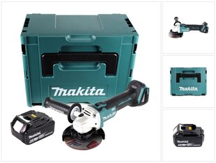 Аккумуляторная угловая шлифовальная машина Makita DGA 504 G1J, 18 В, с аккумулятором и без блока для зарядки цена и информация | Шлифовальные машины | kaup24.ee