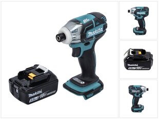 Аккумуляторный ударный шуруповерт Makita DTW 141 T1, 18 В, с аккумулятором и без блока для зарядки цена и информация | Шуруповерты, дрели | kaup24.ee