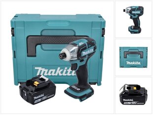 Аккумуляторный ударный гайковерт Makita DTS 141 T1J, 18 В, с аккумулятором и без блока для зарядки цена и информация | Шуруповерты, дрели | kaup24.ee