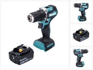 Аккумуляторная дрель Makita DDF 487 M1, 18 В, с аккумулятором и без зарядки цена и информация | Шуруповерты, дрели | kaup24.ee