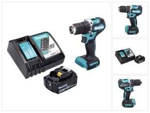 Аккумуляторная дрель Makita DDF 487 RM1, 18 В, с аккумулятором и зарядкой цена и информация | Шуруповерты, дрели | kaup24.ee