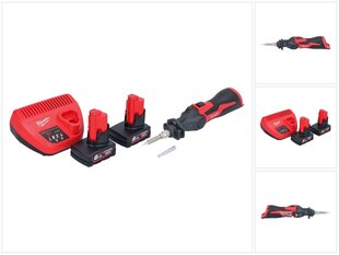 Juhtmeta jootekolb Milwaukee M12 SI-602, 12 V, koos aku ja laadijaga hind ja info | Keevitusseadmed | kaup24.ee