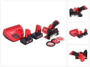 Аккумуляторная дисковая пила Milwaukee M12 FCOT-602, 12 В с аккумулятором и блоком для зарядки цена и информация | Пилы, циркулярные станки | kaup24.ee