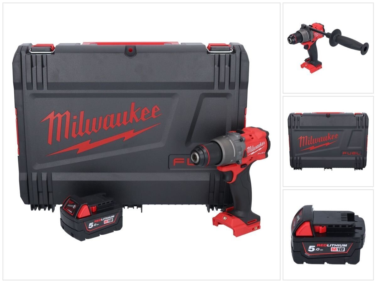 Аккумуляторная ударная дрель Milwaukee M18 FPD3-501X, 18 В, с  аккумулятором, без блока для зарядки цена | kaup24.ee