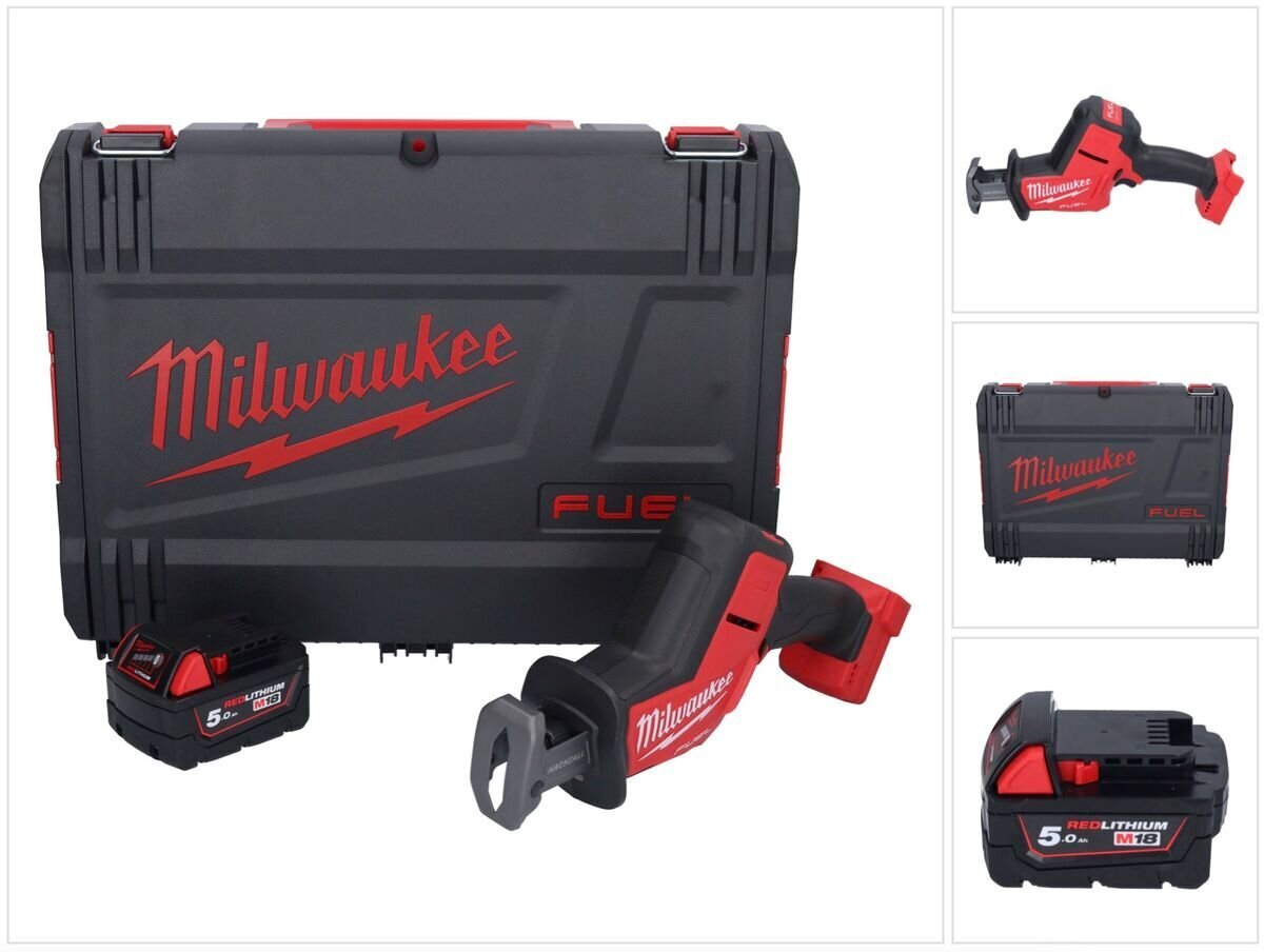 Juhtmeta lineaarsaag Milwaukee M18 FHZ-501X, 18 V, koos akuga, ilma laadijata hind ja info | Elektrilised saed, mootorsaed ja tarvikud | kaup24.ee