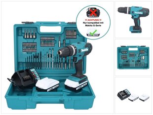 Аккумуляторная ударная дрель Makita HP 488 DAEX1, 18 В, с аккумулятором и блоком для зарядки цена и информация | Шуруповерты, дрели | kaup24.ee