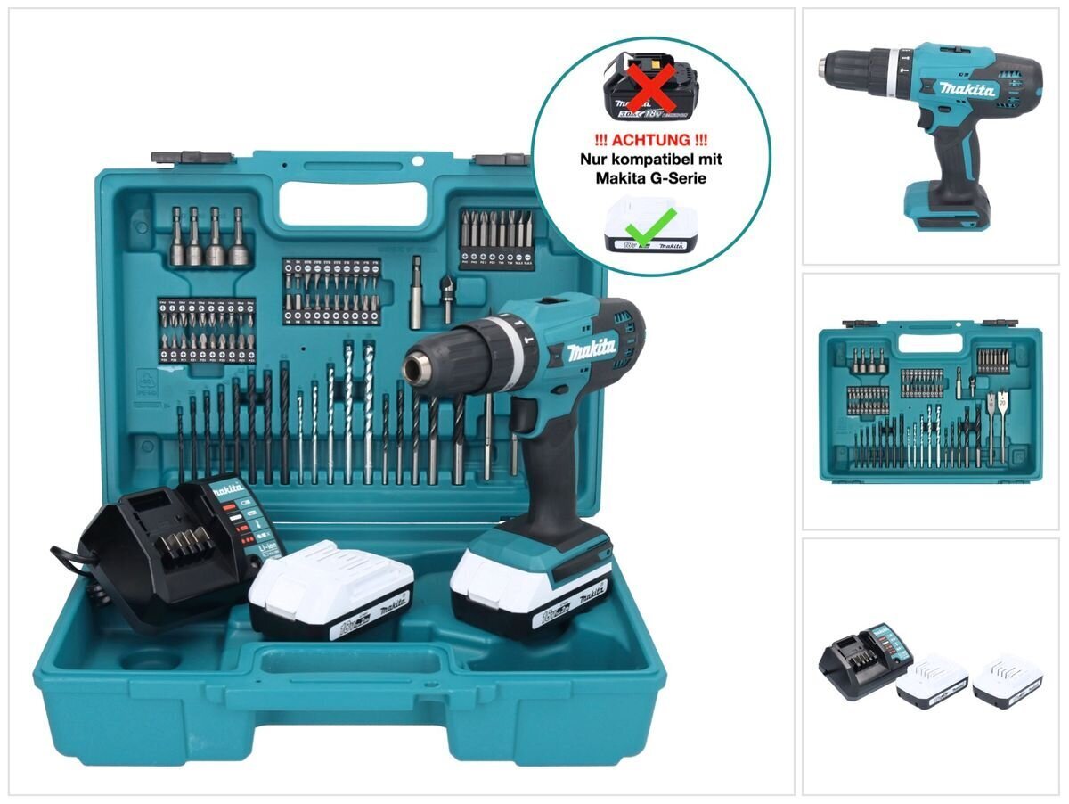 Akulööktrell Makita HP 488 DAEX1, 18 V, koos aku ja laadijaga цена и информация | Akutrellid, kruvikeerajad | kaup24.ee