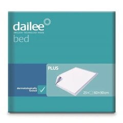 Ühekordsed voodilinad Dailee Bed Plus 60x90cm, 25 tk hind ja info | Mähkmed, hügieenisidemed, ühekordsed linad täiskasvanutele | kaup24.ee