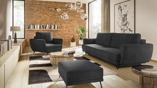 Комплект мягкой мебели из 3 частей Eltap Megis, черный цвет цена и информация | Комплекты мягкой мебели | kaup24.ee