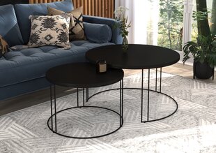 Комплект кофейных столиков ADRK Furniture Etta, черный цвет цена и информация | Журнальные столики | kaup24.ee